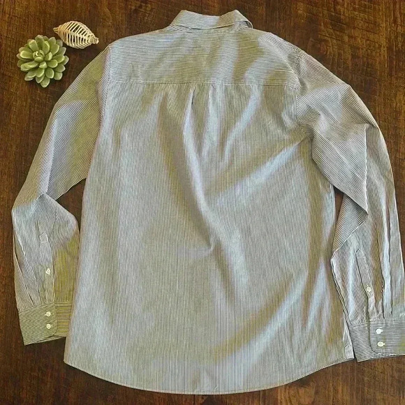 J. Crew | French Blue & White Striped Boyfriend Button Down Shirt - Picture 6 of 7